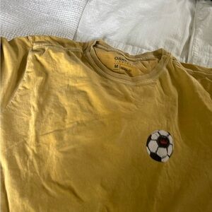 Yellow Osklen T-Shirt with Soccer Ball Patch